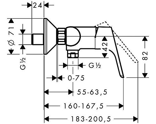Смеситель для душа Hansgrohe Focus E2 31960000