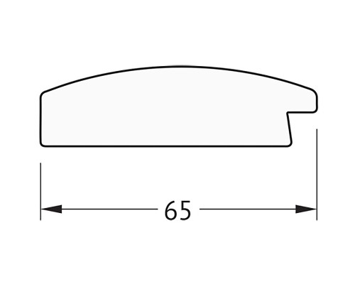 Зеркало Evoform Exclusive 172х112 с фацетом в багетной раме - Орех 65 мм
