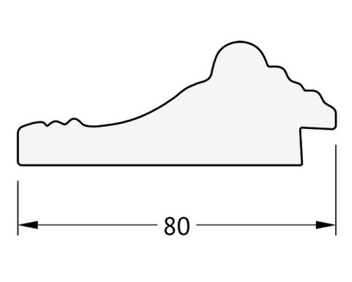 Зеркало Evoform Exclusive 115х55 BY 1244 с фацетом в багетной раме - Сусальное золото 80 мм