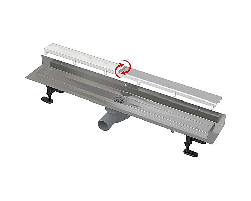 Душевой лоток Alcaplast Fit and Go Wall APZ23-DOUBLE9-750 с решеткой Хром