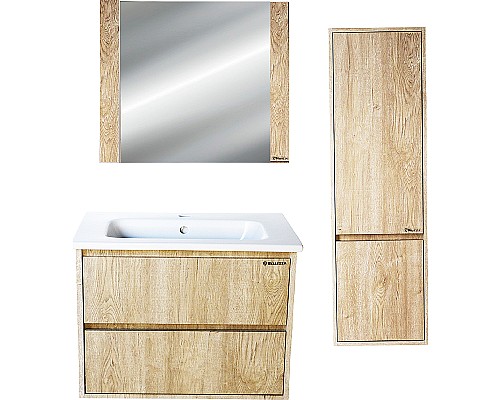 Тумба под раковину Bellezza Лоренцо 80 4639113270473 подвесная Дуб светлый