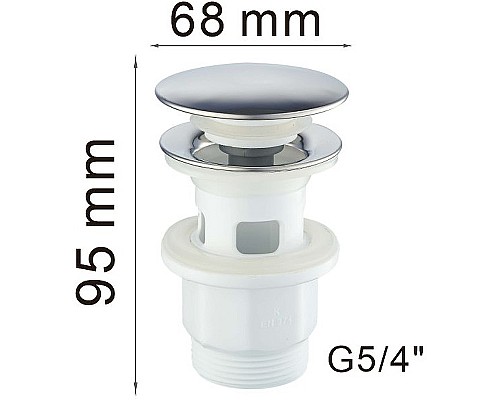 Донный клапан Haiba HB65-4 click-clack Хром