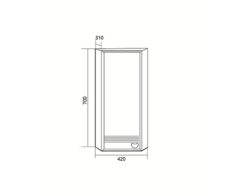 Подвесной шкаф 1MarKa Story 42П R У99318 угловой Белый глянец