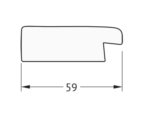 Зеркало Evoform Definite 144х54 BY 0719 в багетной раме - Травленое золото 59 мм
