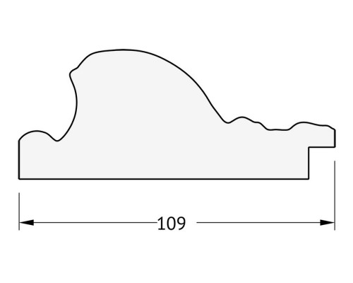 Зеркало Evoform Exclusive 120х60 BY 3504 с фацетом в багетной раме - Виньетка серебро 109 мм