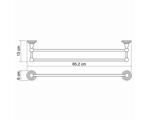 Держатель полотенец двойной WasserKRAFT K-7340