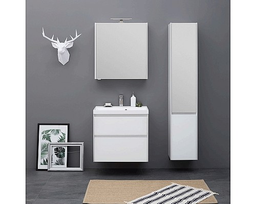 Тумба под раковину Aquanet Гласс 70 206700 подвесной Белая