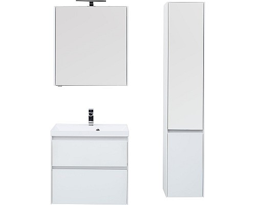 Тумба под раковину Aquanet Гласс 70 206700 подвесной Белая