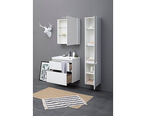 Тумба под раковину Aquanet Гласс 70 206700 подвесной Белая