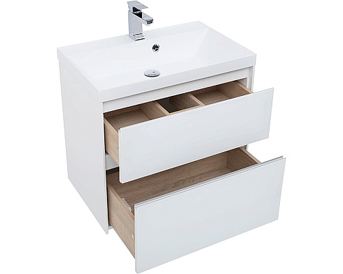 Тумба под раковину Aquanet Гласс 70 206700 подвесной Белая