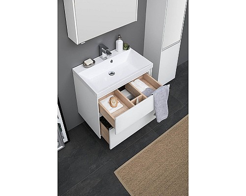 Тумба под раковину Aquanet Гласс 70 206700 подвесной Белая