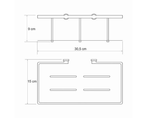 Полка металлическая WasserKRAFT K-511