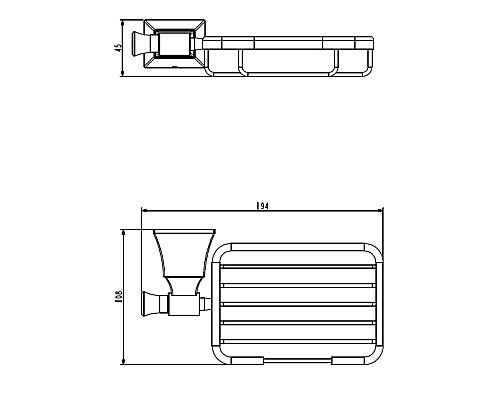 Мыльница Art&Max Genova AM-M-077-CR Хром