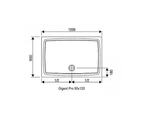 Душевой поддон Ravak GIGANT 120x90 XA01G701210