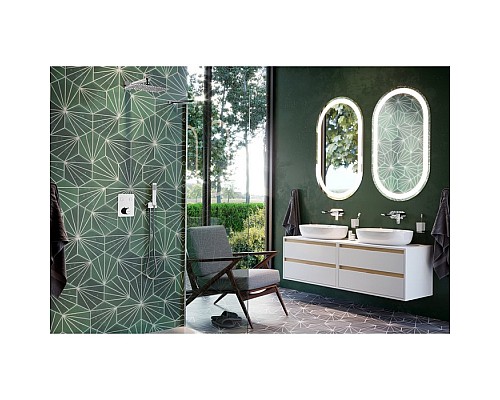 Тумба под накладную раковину Excellent Tuto 60 см белый/дуб, 2 ящика