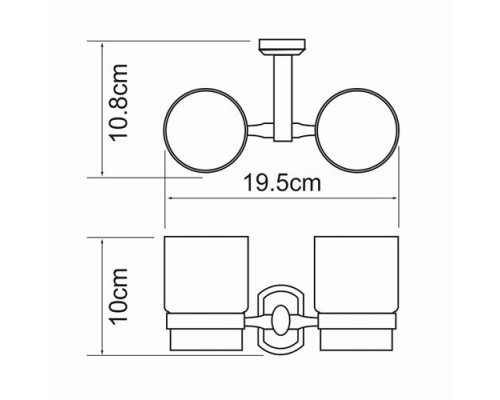 Подстаканник двойной WasserKRAFT K-3028D