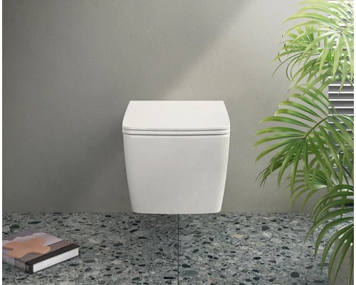 Комплект унитаза с инсталляцией Vitra Metropole с сиденьем Микролифт и клавишей смыва матовый