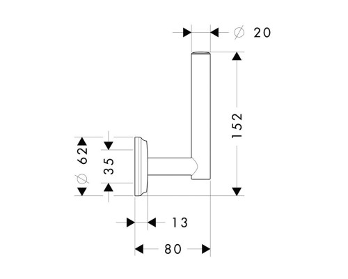 Держатель для запасного рулона туалетной бумаги Hansgrohe Logis Classic 41617000