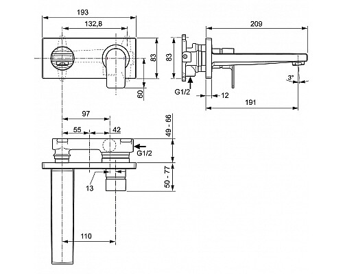 Смеситель для раковины Ideal Standard Edge A7116AA Хром