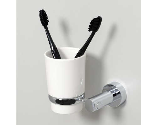 Стакан для зубных щеток WasserKRAFT K-28228 Хром Белый