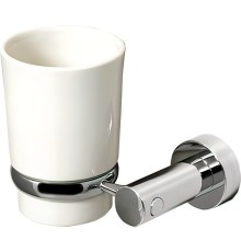 Стакан для зубных щеток WasserKRAFT Хром Белый