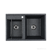 Мойка для кухни Делия 78 DBL 2 чаши графит Aquaton 1A723132DE210
