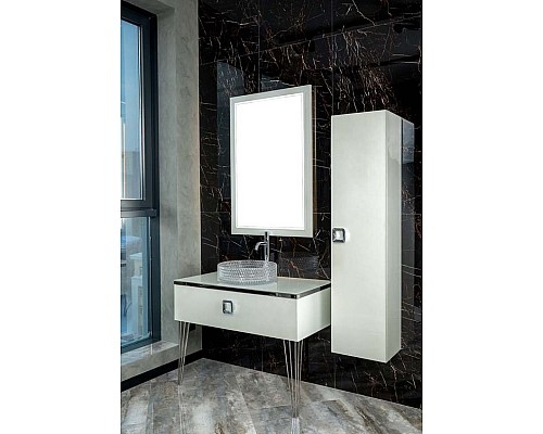 Столешница стекло 110см прямая БЕЛАЯ