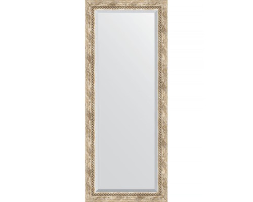 Зеркало Evoform Exclusive 143х58 BY 3537 с фацетом в багетной раме - Прованс с плетением 70 мм