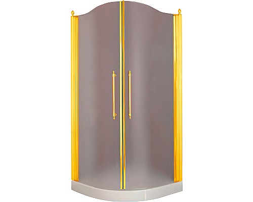 Душевой уголок Migliore Diadema 90x90 22681 профиль Золото стекло матовое