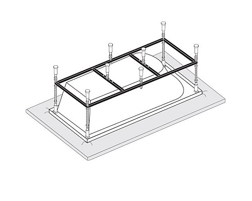 Каркас к прямоугольным ваннам VAGNERPLAST 150x70 VPK15070