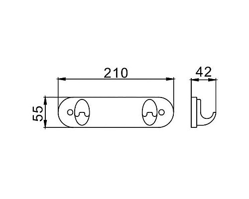 Вешалка для полотенец Frap F15 F1505-2 Хром