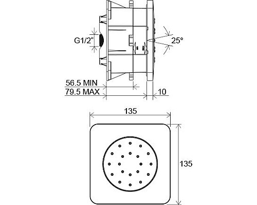 Душевая форсунка Ravak X07P346