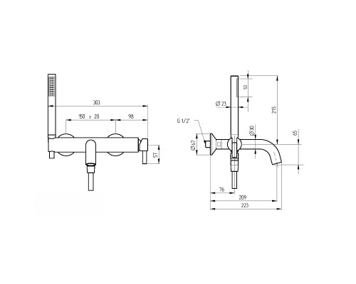 Смеситель для ванны Migliore Sirius 28178 Золото