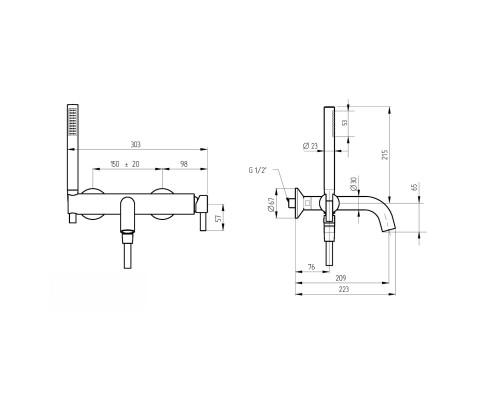 Смеситель для ванны Migliore Sirius 28178 Золото