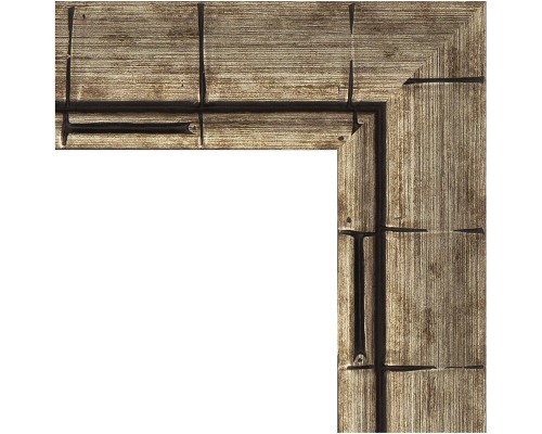 Зеркало Evoform Exclusive 173х113 BY 1216 с фацетом в багетной раме - Серебряный бамбук 73 мм