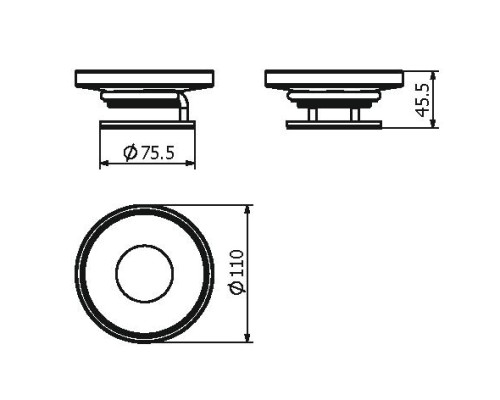 Мыльница керамика настольная круглая LANGBERGER 10917A