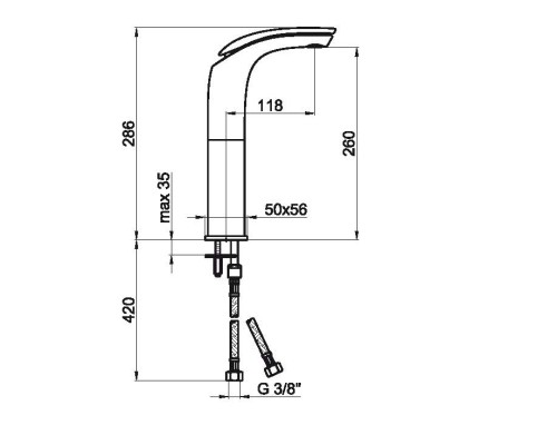Смеситель для раковины Webert Aria AI830402844