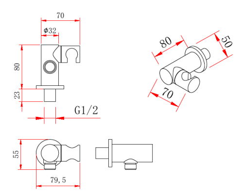 Душевая система Berges Ventas 3R Black 073008 Черная матовая