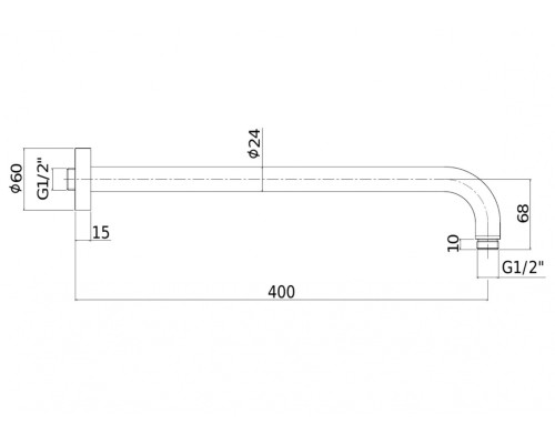 Кронштейн для верхнего душа Paffoni Lusso ZSOF034BO белый матовый