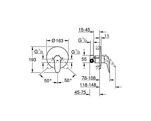 Смеситель Grohe для душа 23725003