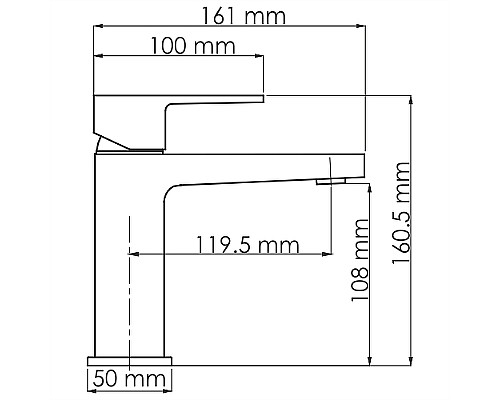 Смеситель для раковины WasserKRAFT Abens 2003 Чёрный матовый