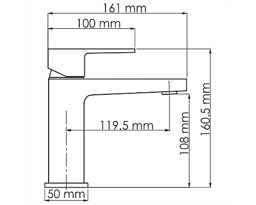 Смеситель для раковины WasserKRAFT Abens 2003 Чёрный матовый