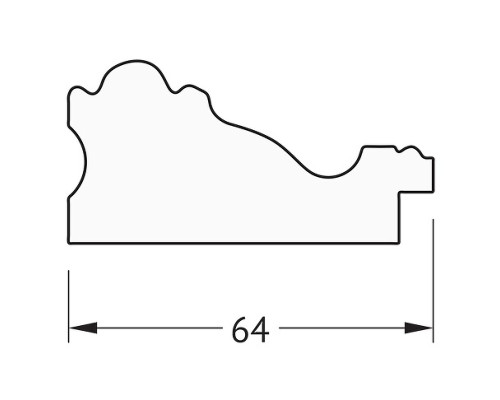 Зеркало Evoform Definite 145х55 BY 3110 в багетной раме - Версаль серебро 64 мм