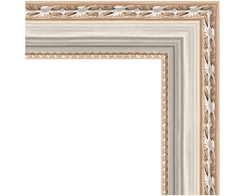 Зеркало Evoform Definite 145х55 BY 3110 в багетной раме - Версаль серебро 64 мм