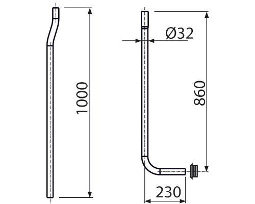Водосливная труба Alcaplast A95 Белый