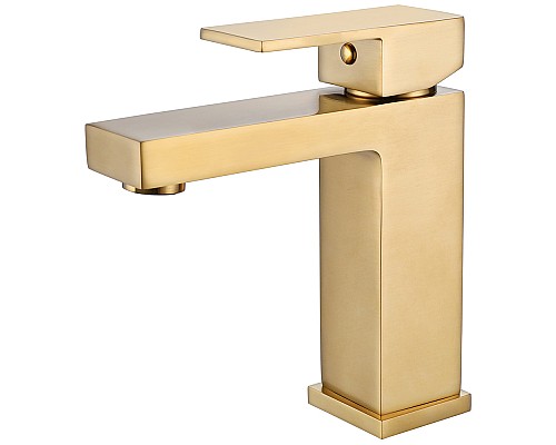 Смеситель ABBER Daheim AF8210G для раковины, золото матовое