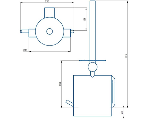 Держатель туалетной бумаги и запасного рулона Haiba HB8411 с крышкой Хром