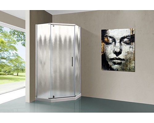 Душевой уголок Vincea Stresa 100x100 VSP-1S100CH профиль Хром стекло шиншилла