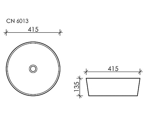 Чаша накладная Ceramica Nova Element 415x415 CN6013