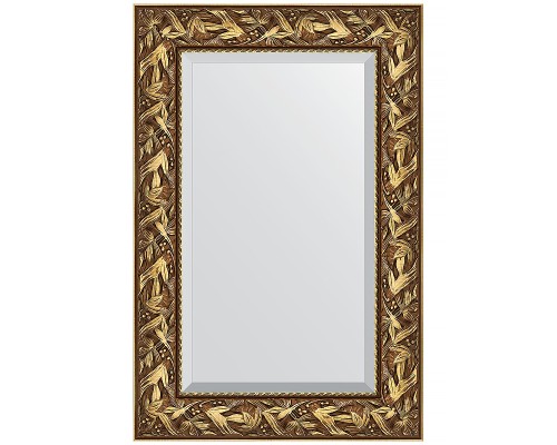 Зеркало Evoform Exclusive 89х59 BY 3415 с фацетом в багетной раме - Византия золото 99 мм